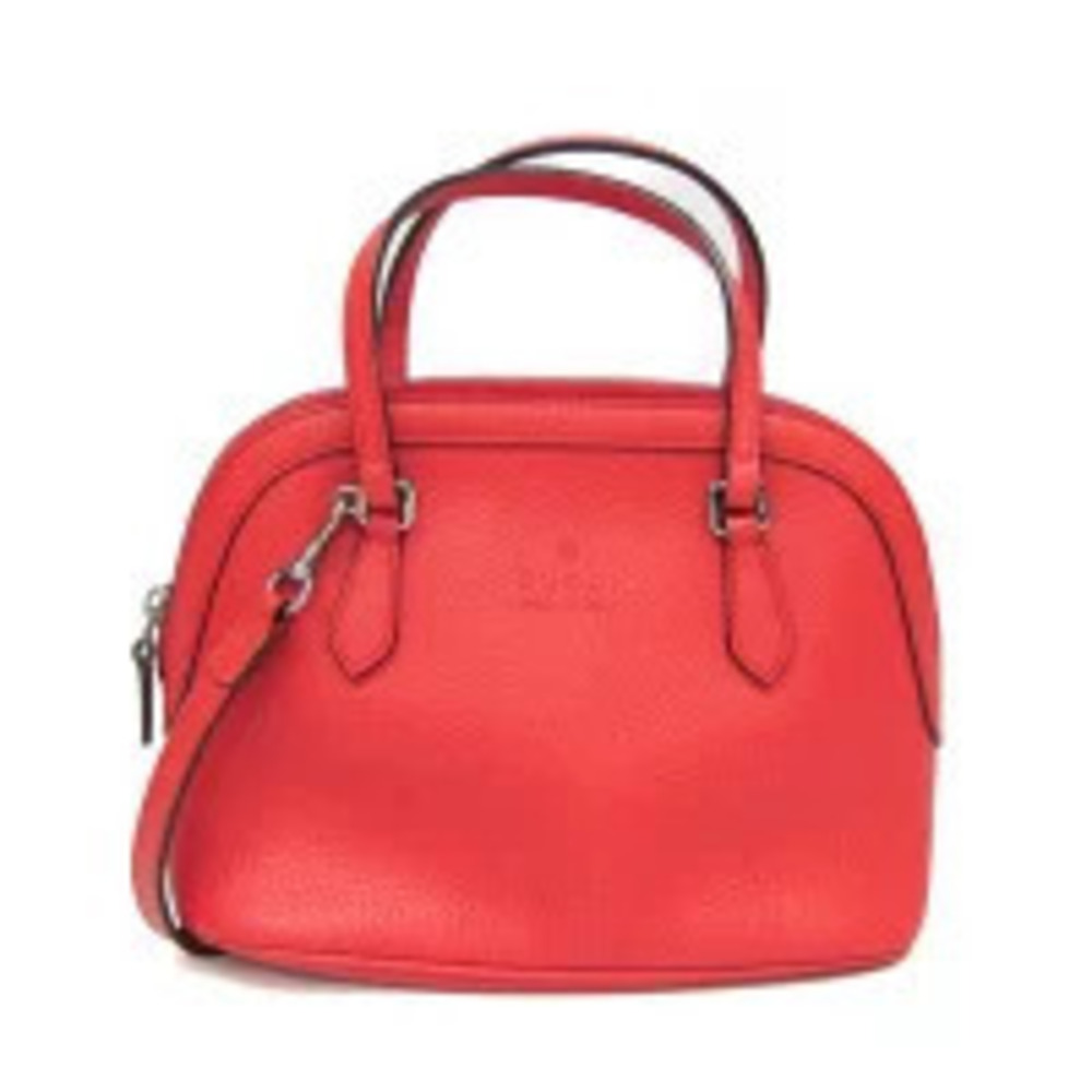 Gucci Leather 2Way Shoulder Bag Red